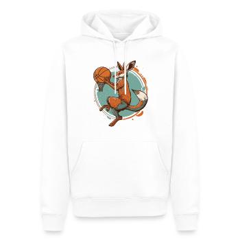 Hoops Star Kangourou - Sweat à capuche Premium bio Homme - blanc - Devant - Nico (187cm)