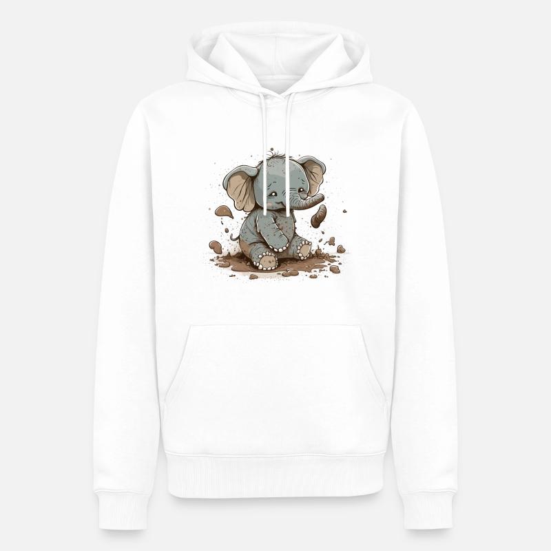 Schlammiges Abenteuer - Männer Premium Bio Hoodie - Weiß