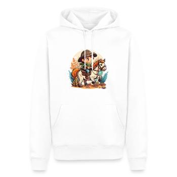 Reite in die Wildnis - Männer Premium Bio Hoodie - Weiß - Vorne - Nico (187cm)