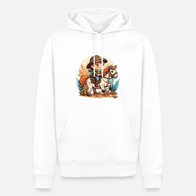 Roulez dans la nature - Sweat à capuche Premium bio Homme - blanc