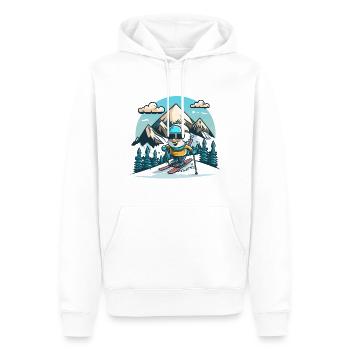 Snowy Adventure - Men’s Premium Organic Hoodie - white - Front - Nico (187cm)