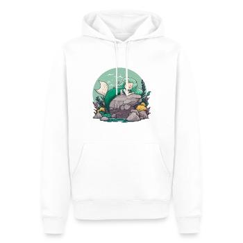 Die Sirene der Ozeane - Männer Premium Bio Hoodie - Weiß - Vorne - Nico (187cm)