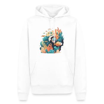 Game On: Jeu vidéo amusant - Sweat à capuche Premium bio Homme - blanc - Devant - Nico (187cm)