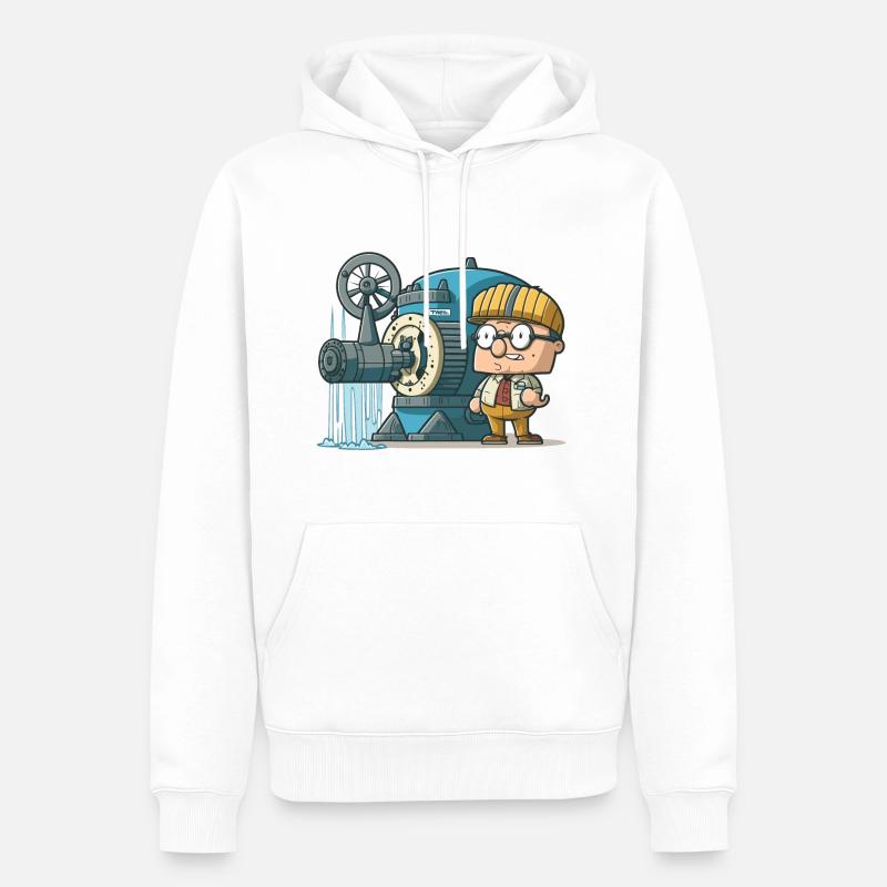 Puissance éolienne : énergie éolienne - Sweat à capuche Premium bio Homme - blanc