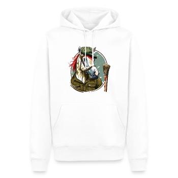 Pferde-Maler - Männer Premium Bio Hoodie - Weiß - Vorne - Nico (187cm)