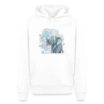 Seifenblasen-Explosion - Männer Premium Bio Hoodie - Weiß - Vorne - Nico (187cm)