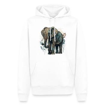 Fierté africaine - Sweat à capuche Premium bio Homme - blanc - Devant - Nico (187cm)