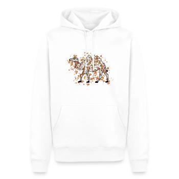 Camell GeomeTRIX bunt - Männer Premium Bio Hoodie - Weiß - Vorne - Nico (187cm)