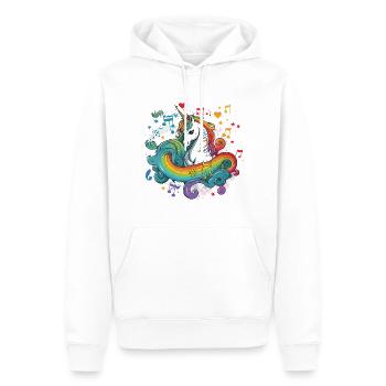 Rainbow Rhapsody - Männer Premium Bio Hoodie - Weiß - Vorne - Nico (187cm)