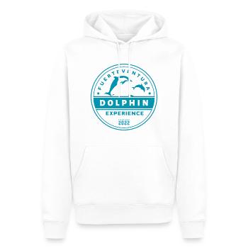 Fuerteventura - Dolphin Experience - Männer Premium Bio Hoodie - Weiß - Vorne - Nico (187cm)
