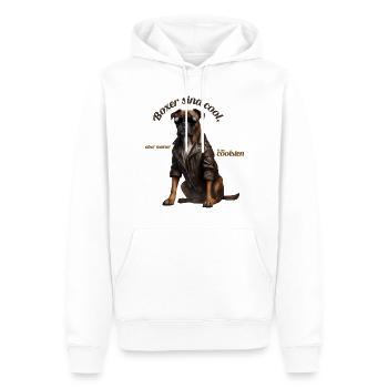 Mein boxer ist der coolste - Männer Premium Bio Hoodie - Weiß - Vorne - Nico (187cm)