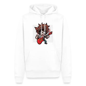 Jammen auf der Bühne - Männer Premium Bio Hoodie - Weiß - Vorne - Nico (187cm)