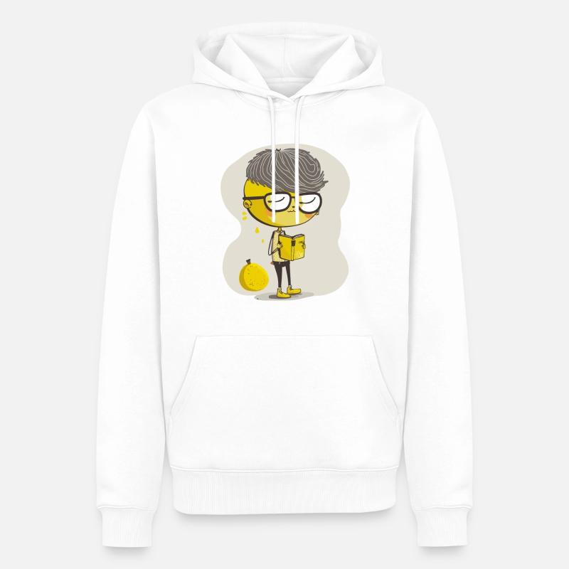 Der Lemon Chic - Männer Premium Bio Hoodie - Weiß