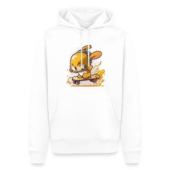 Kaninchen reiten - Männer Premium Bio Hoodie - Weiß - Vorne - Nico (187cm)