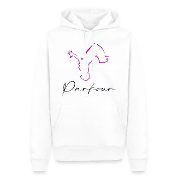 Parkour - Sweat à capuche Premium bio Homme - blanc - Devant - Nico (187cm)