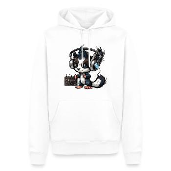 Stinkin Beats - Sweat à capuche Premium bio Homme - blanc - Devant - Nico (187cm)