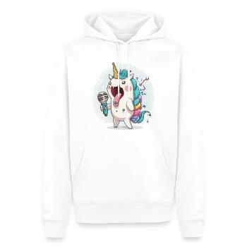 Einhorn-Harmonien - Männer Premium Bio Hoodie - Weiß - Vorne - Nico (187cm)