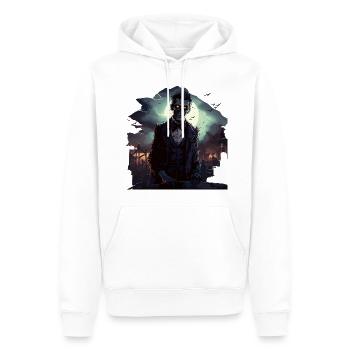 Zombie am Friedhof - Männer Premium Bio Hoodie - Weiß - Vorne - Nico (187cm)