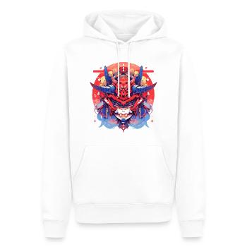 Gaki - Männer Premium Bio Hoodie - Weiß - Vorne - Nico (187cm)