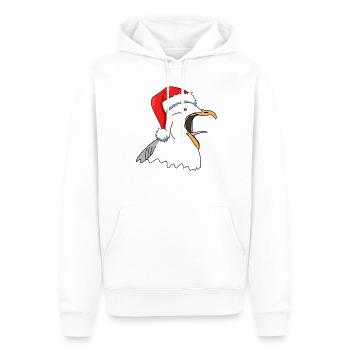 Mouette Noël - Sweat à capuche Premium bio Homme - blanc - Devant - Nico (187cm)