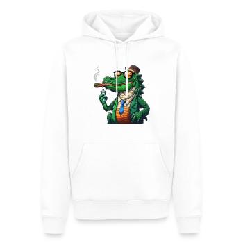 Krokodil - Männer Premium Bio Hoodie - Weiß - Vorne - Nico (187cm)