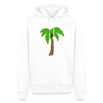 palme - Männer Premium Bio Hoodie - Weiß - Vorne - Nico (187cm)