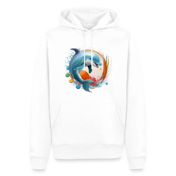 Spritziger Spaß - Männer Premium Bio Hoodie - Weiß - Vorne - Nico (187cm)
