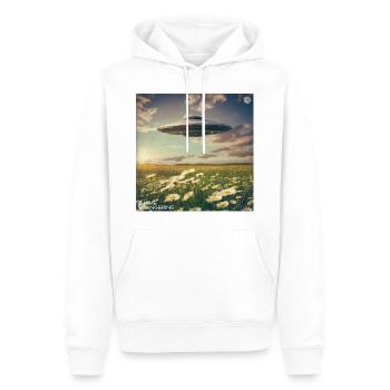 UFO in the daisy field - Männer Premium Bio Hoodie - Weiß - Vorne - Nico (187cm)