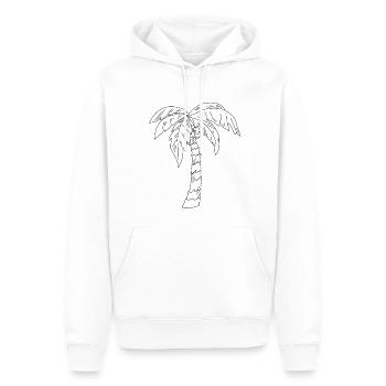 Palm Tree Drawing - Men’s Premium Organic Hoodie - white - Front - Nico (187cm)
