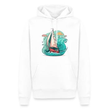 The Seafarer - Men’s Premium Organic Hoodie - white - Front - Nico (187cm)