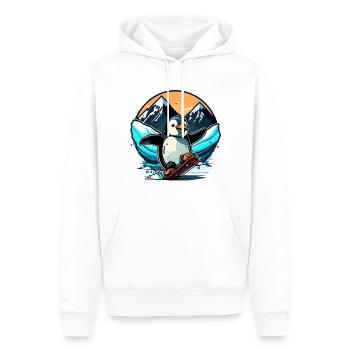 Pingouin heureux - Sweat à capuche Premium bio Homme - blanc - Devant - Nico (187cm)