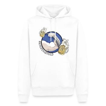 Kneipenarnold 2 - Männer Premium Bio Hoodie - Weiß - Vorne - Nico (187cm)