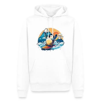 Pingouin heureux - Sweat à capuche Premium bio Homme - blanc - Devant - Nico (187cm)