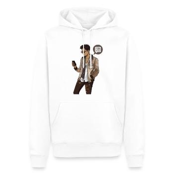 Influenceur sur les réseaux sociaux - Sweat à capuche Premium bio Homme - blanc - Devant - Nico (187cm)