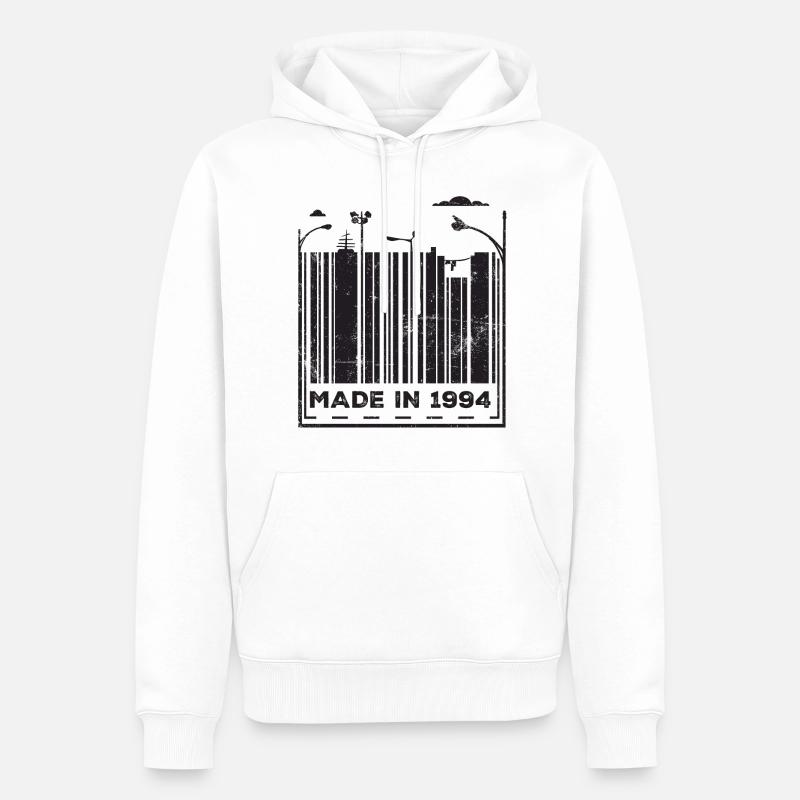 Millésime 1994 - Sweat à capuche Premium bio Homme - blanc