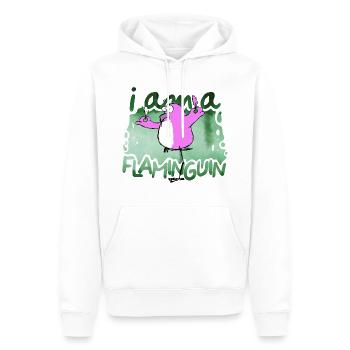 I am a Flaminguin - Männer Premium Bio Hoodie - Weiß - Vorne - Nico (187cm)