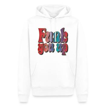 Funk vous - Sweat à capuche Premium bio Homme - blanc - Devant - Nico (187cm)