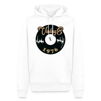 Vintage 1976 - Männer Premium Bio Hoodie - Weiß - Vorne - Nico (187cm)