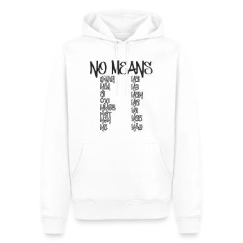 Non, c’est non - Sweat à capuche Premium bio Homme - blanc - Devant - Nico (187cm)
