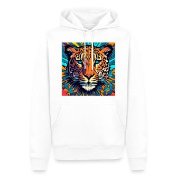 Leopard - Männer Premium Bio Hoodie - Weiß - Vorne - Nico (187cm)