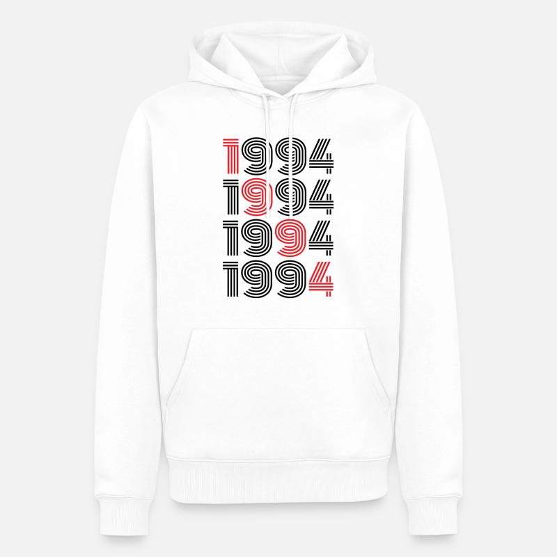 Millésime 1994 - Sweat à capuche Premium bio Homme - blanc