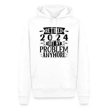 Im Ruhestand 2024 nicht mehr mein Problem - Männer Premium Bio Hoodie - Weiß - Vorne - Nico (187cm)