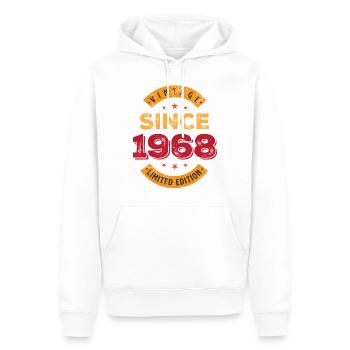 Millésime 1968 - Sweat à capuche Premium bio Homme - blanc - Devant - Nico (187cm)