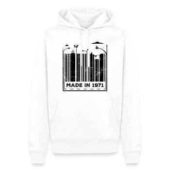 1971 Vintage - Männer Premium Bio Hoodie - Weiß - Vorne - Nico (187cm)