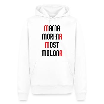 Mama Morena most molona - Sweat à capuche Premium bio Homme - blanc - Devant - Nico (187cm)