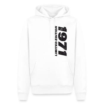 1971 Vintage - Männer Premium Bio Hoodie - Weiß - Vorne - Nico (187cm)