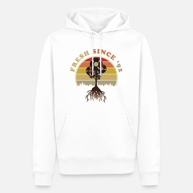 Millésime 1992 - Sweat à capuche Premium bio Homme - blanc