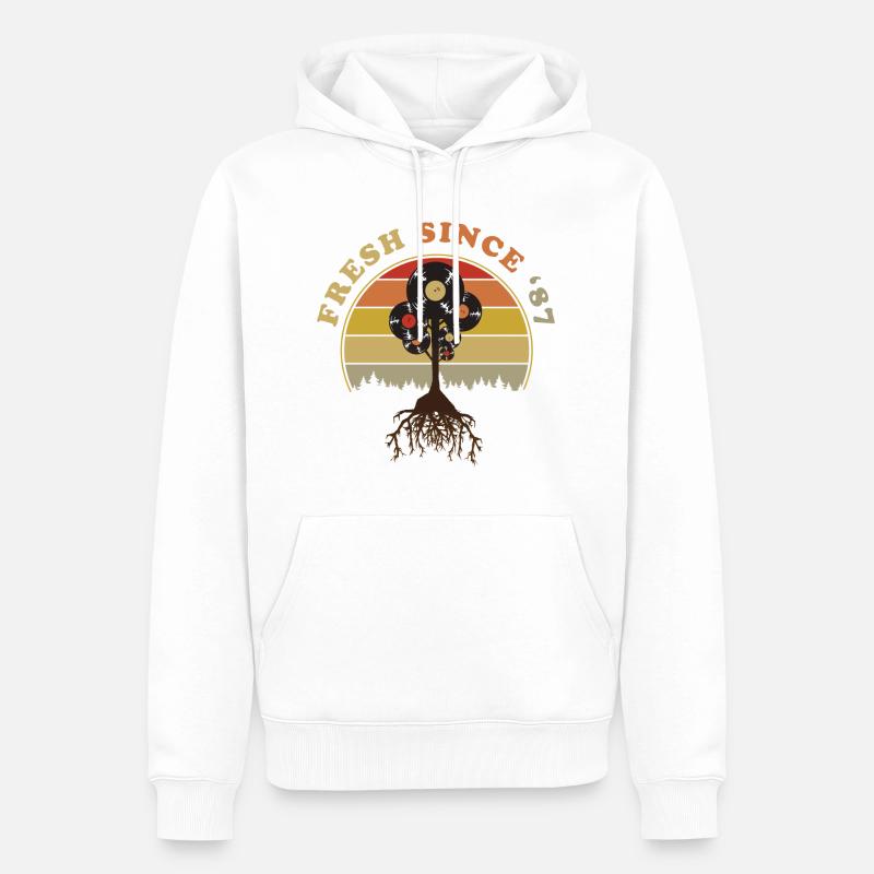 Millésime 1987 - Sweat à capuche Premium bio Homme - blanc