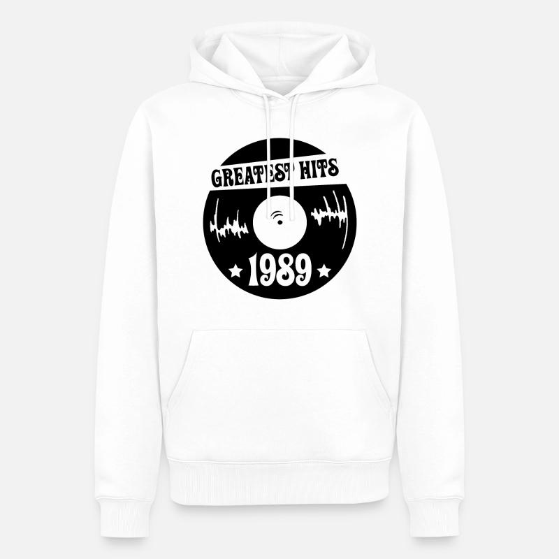Millésime 1989 - Sweat à capuche Premium bio Homme - blanc