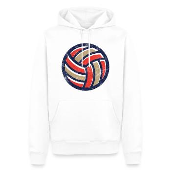 Volleyball Vintage - Männer Premium Bio Hoodie - Weiß - Vorne - Nico (187cm)